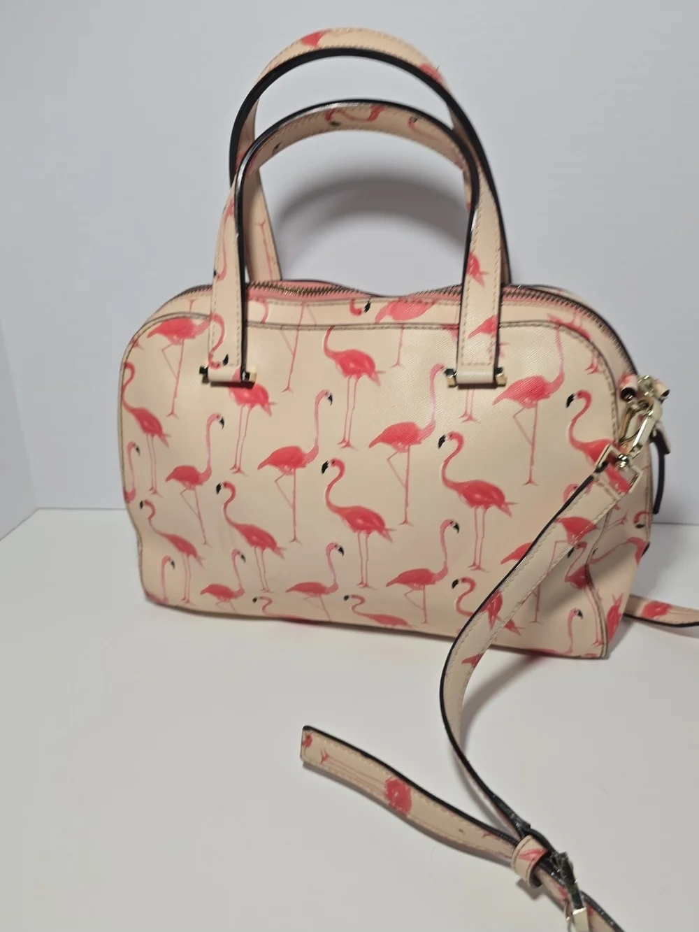 Kate Spade Pink Flamingo Dome Satchel